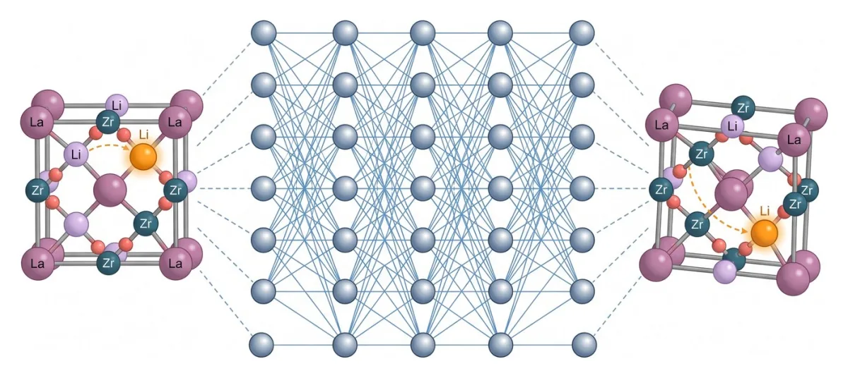 Machine learning for solid electrolytes illustration